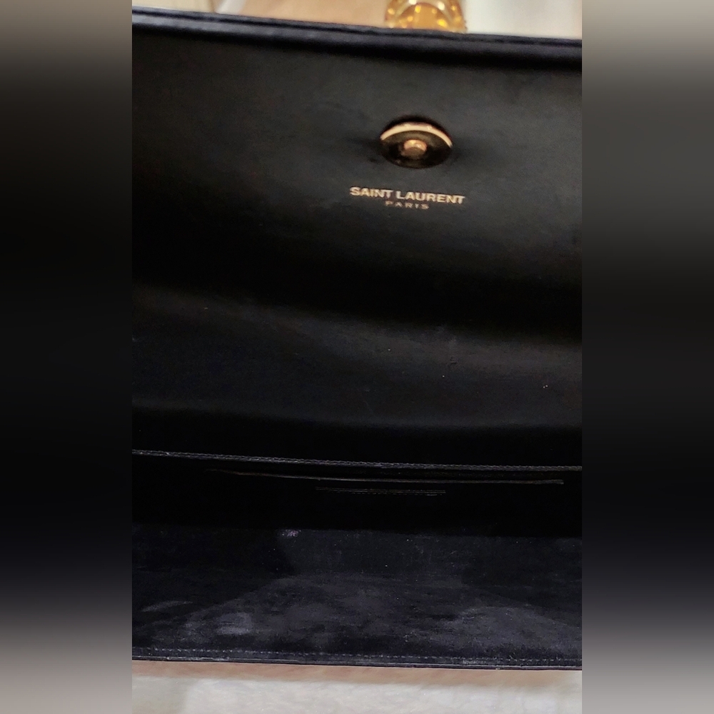 Yves Saint Laurent Kate Tassel Leather Black Clutch Handbag - Picture 5 of 9